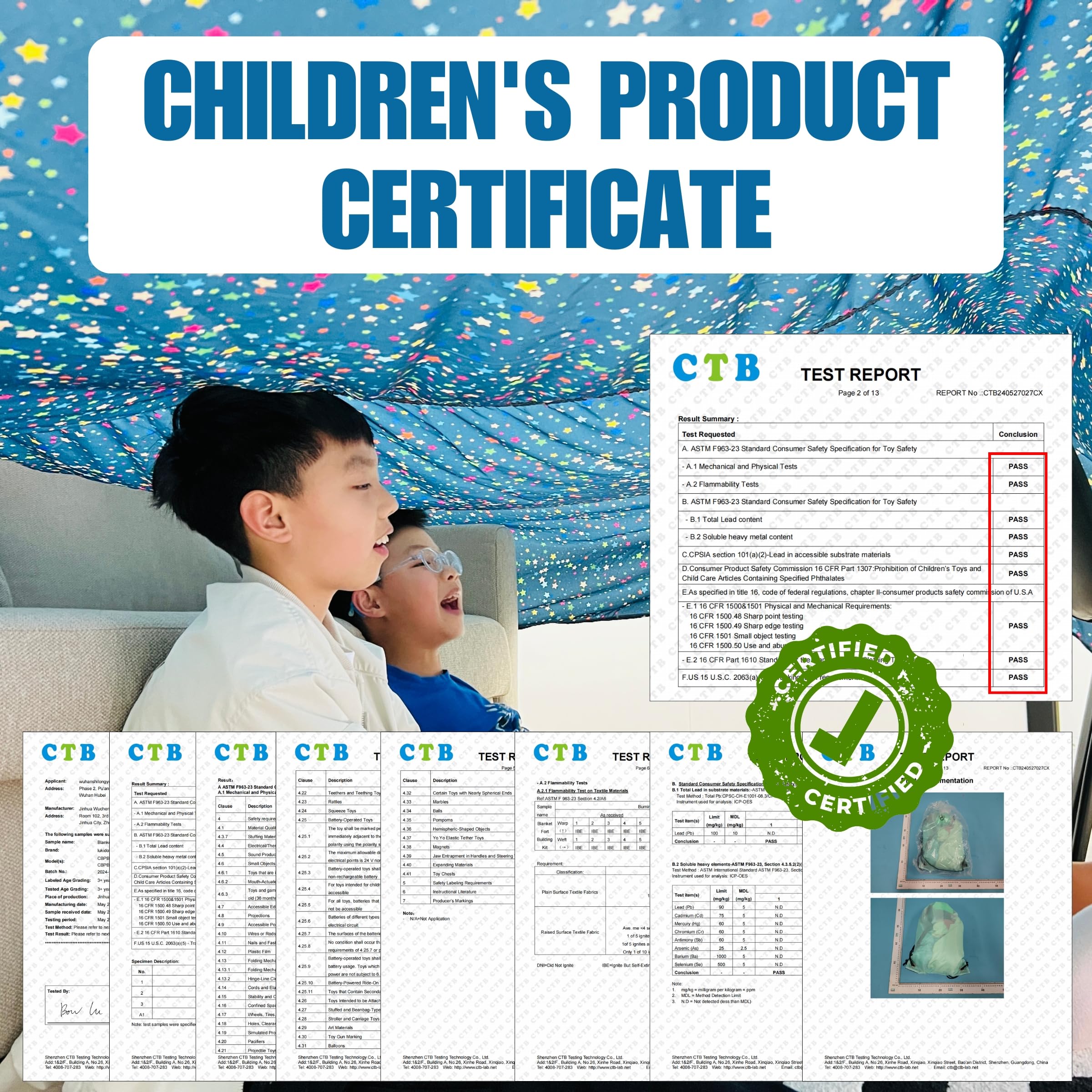 lukidoki Magic Fort CPC-certified for safe, child-friendly play