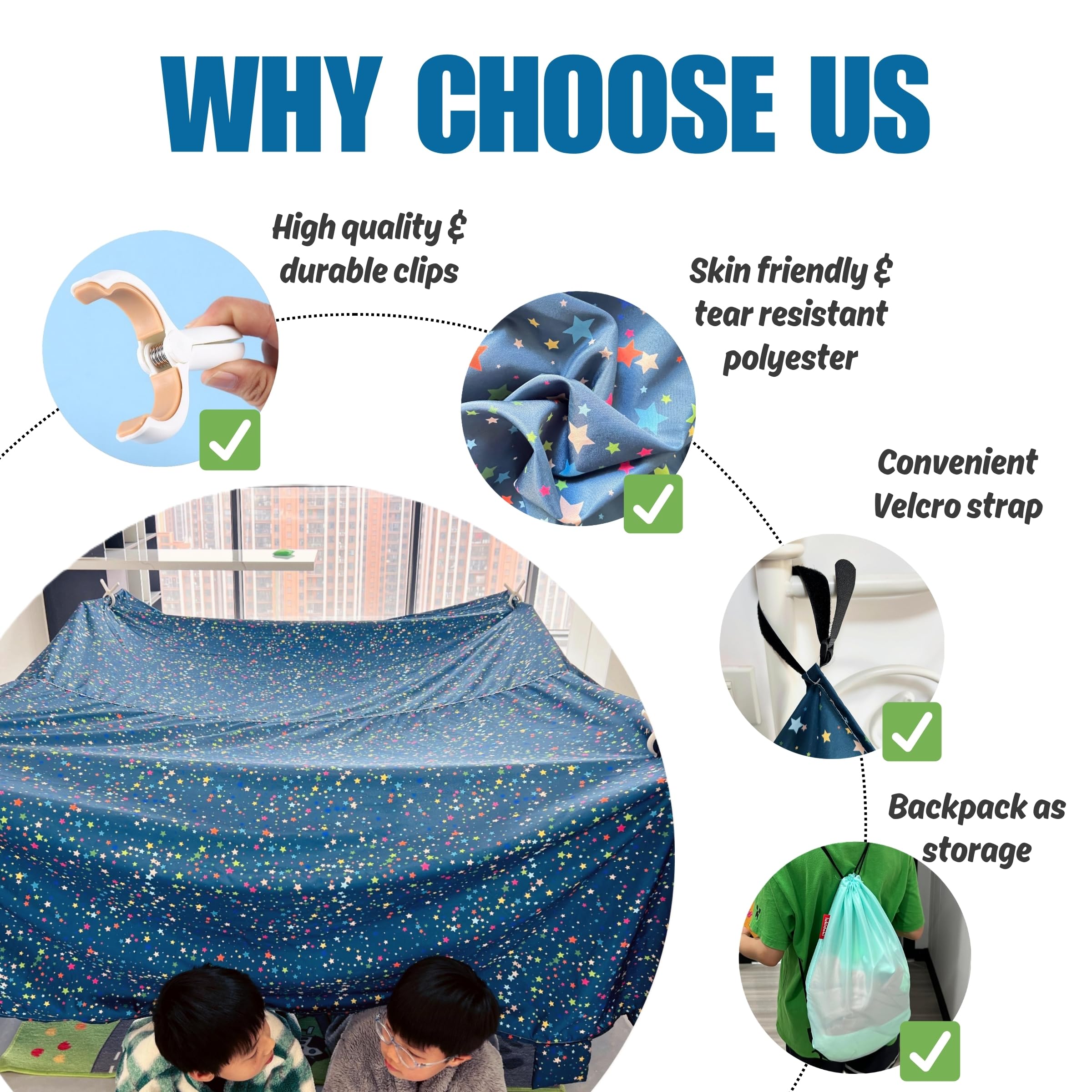 lukidoki Magic Fort packaged in backpack for portable fun