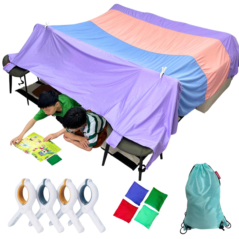 lukidoki Magic Fort setup clips for quick, stable assembly and imaginative play