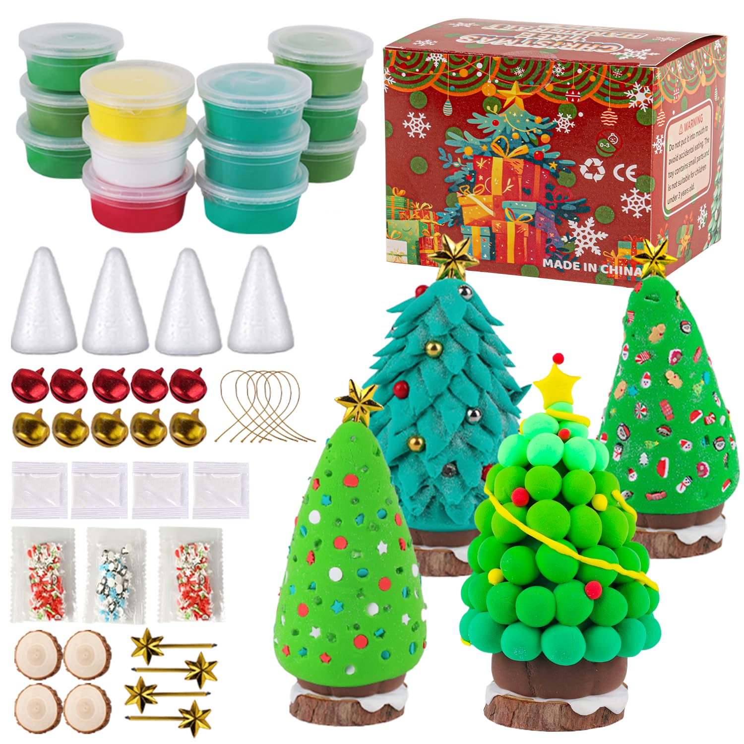 LULEEYANG 12-pack kit packaging for family-friendly tree crafts.