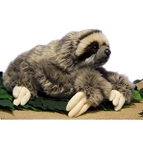 LuLezon very soft three-toed sloth plush; 12.5-inch cuddle buddy for cozy hugs.