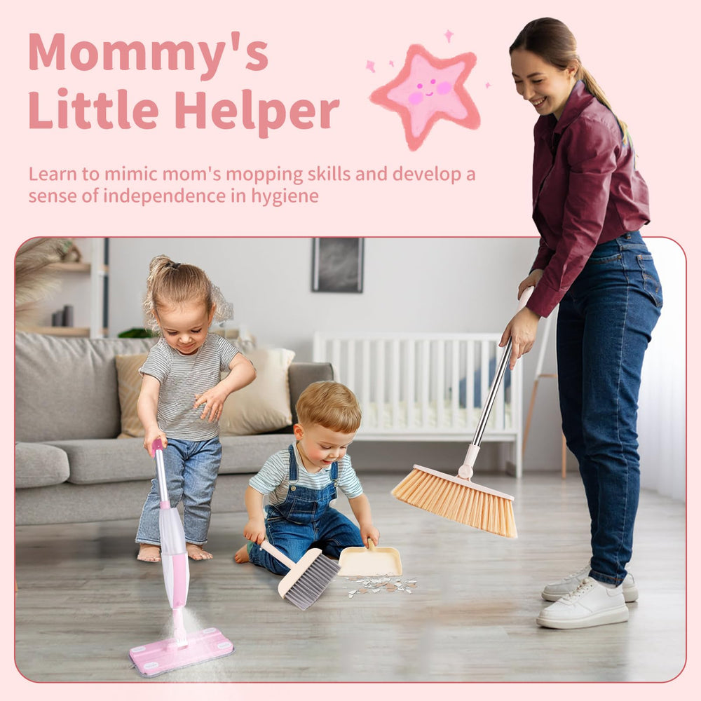 Lullulii Ergonomic Grip supports small hands for comfortable toddler cleaning.