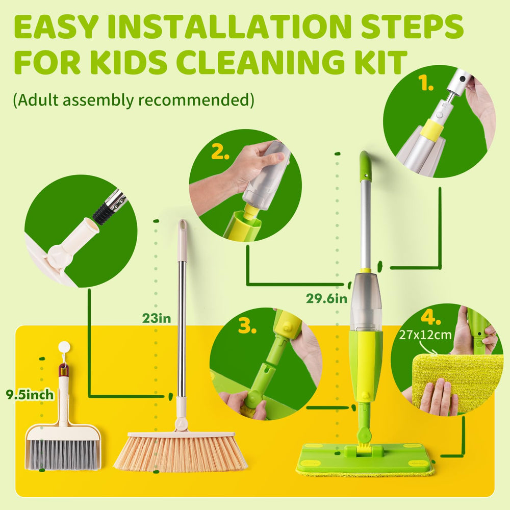 Lullulii kids broom and dustpan clip keeps playtime organized for little helpers.