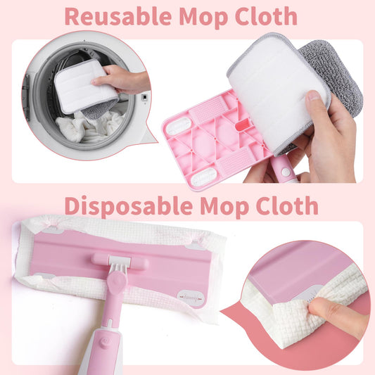 Lullulii Mini Mop water tank demonstrates refillable spray feature for interactive play.
