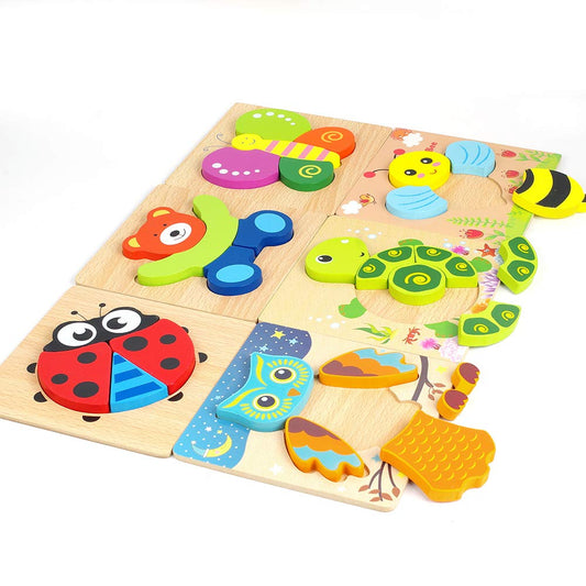 LURLIN ladybug puzzle piece helps little ones practice fine motor skills with gentle fits.