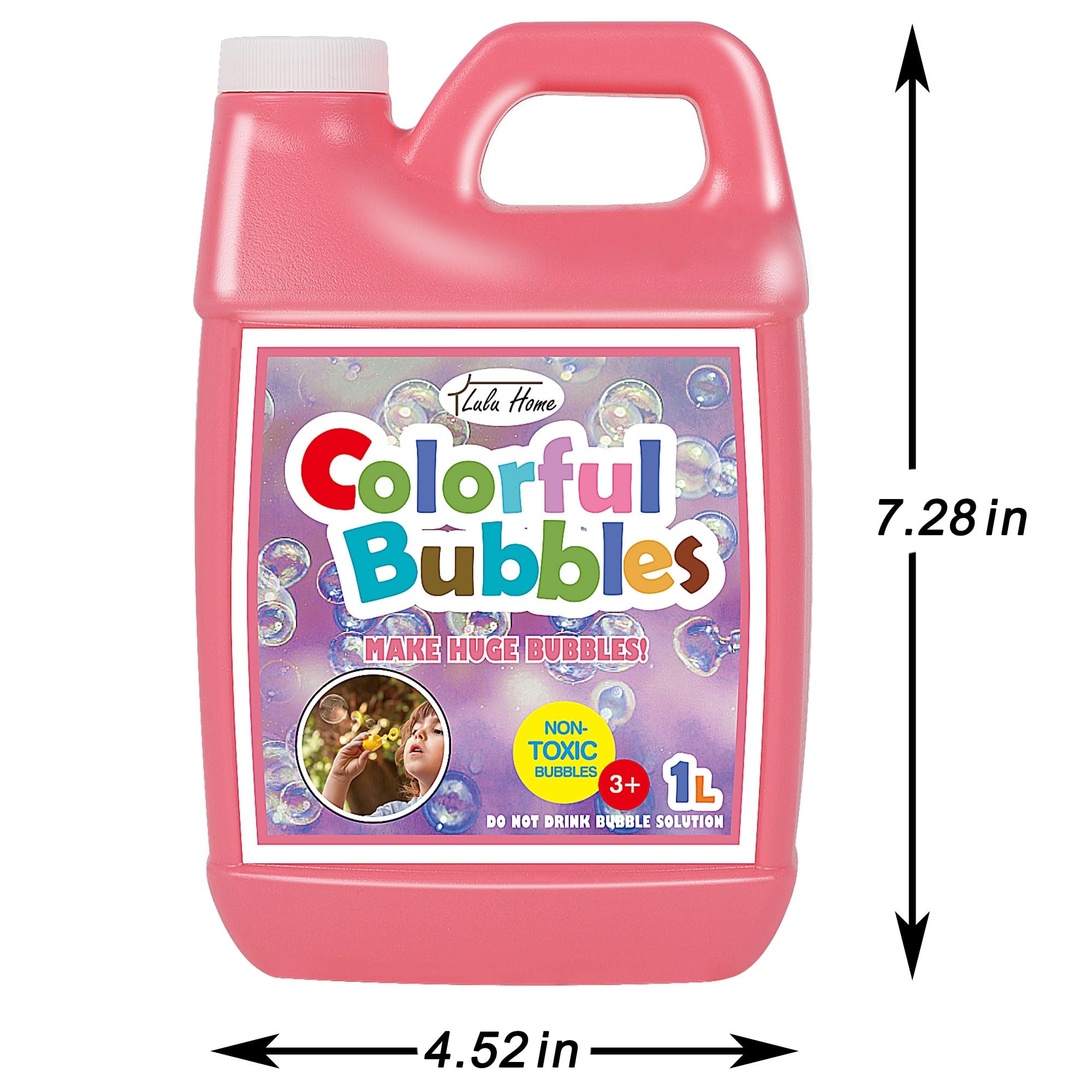 Lulu Home bubble lawn mower toy with safe, ready-to-use refill bubbles