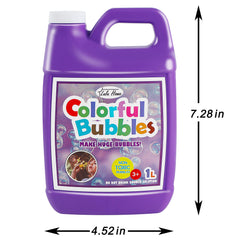 Lulu Home bubble solution being diluted with water to create varied bubble sizes