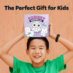 luluburd Paint Your Own Squishy Kit Paint sets show vibrant colors for beginner artists.