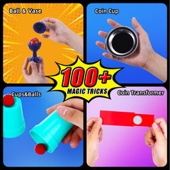 luluckck magic tricks kit cups and balls setup for practicing classic routines.