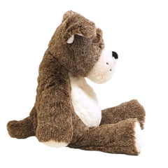 Mary Meyer Marshmallow Zoo fabric texture in brown brindle with white tummy