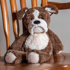 Marshmallow Zoo Bradley Bulldog weighted bum and feet for comforting hugs