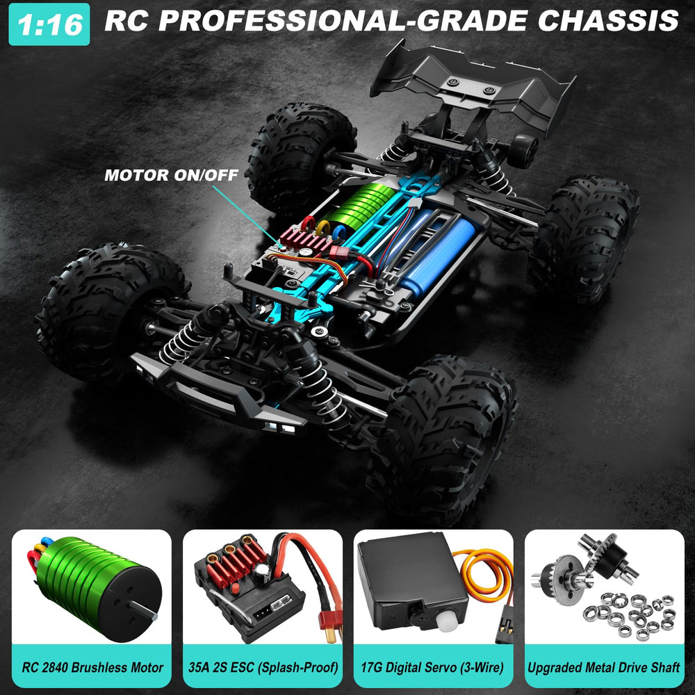 LUMENAS 1:16 top view shows compact, ready-to-run package