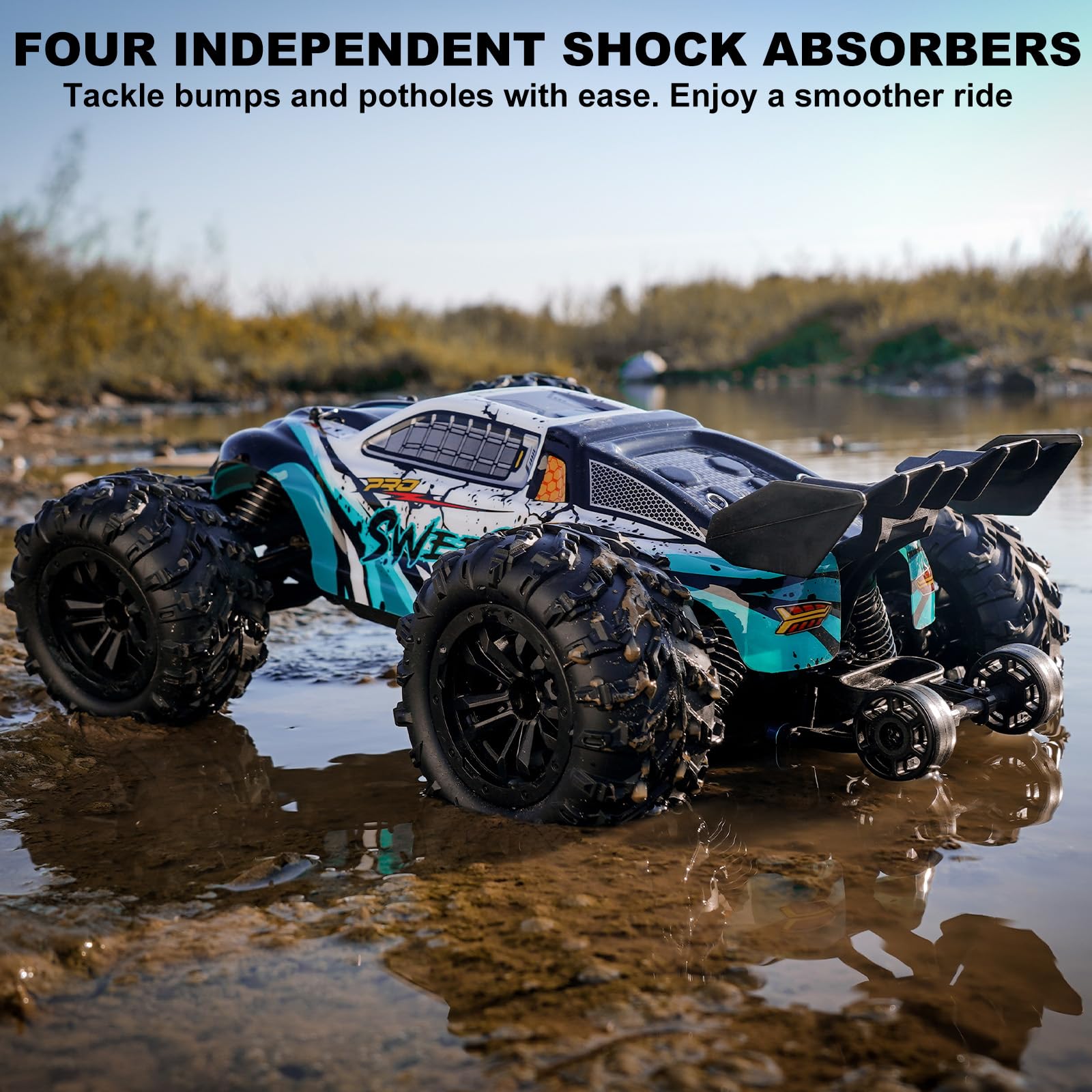 LUMENAS waterproof tires and suspension deliver steady traction