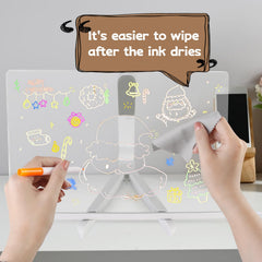Lumiboard on desk setup for notes and to-do lists