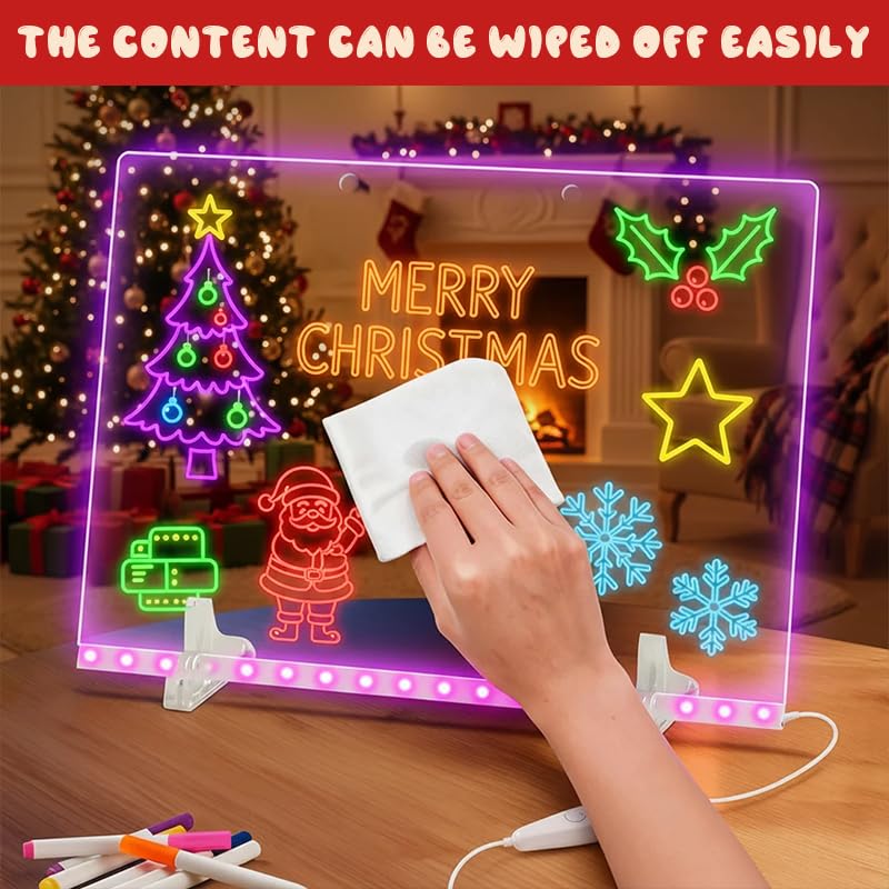 Lumiboard LED drawing board color palette displays seven colors for dynamic art.