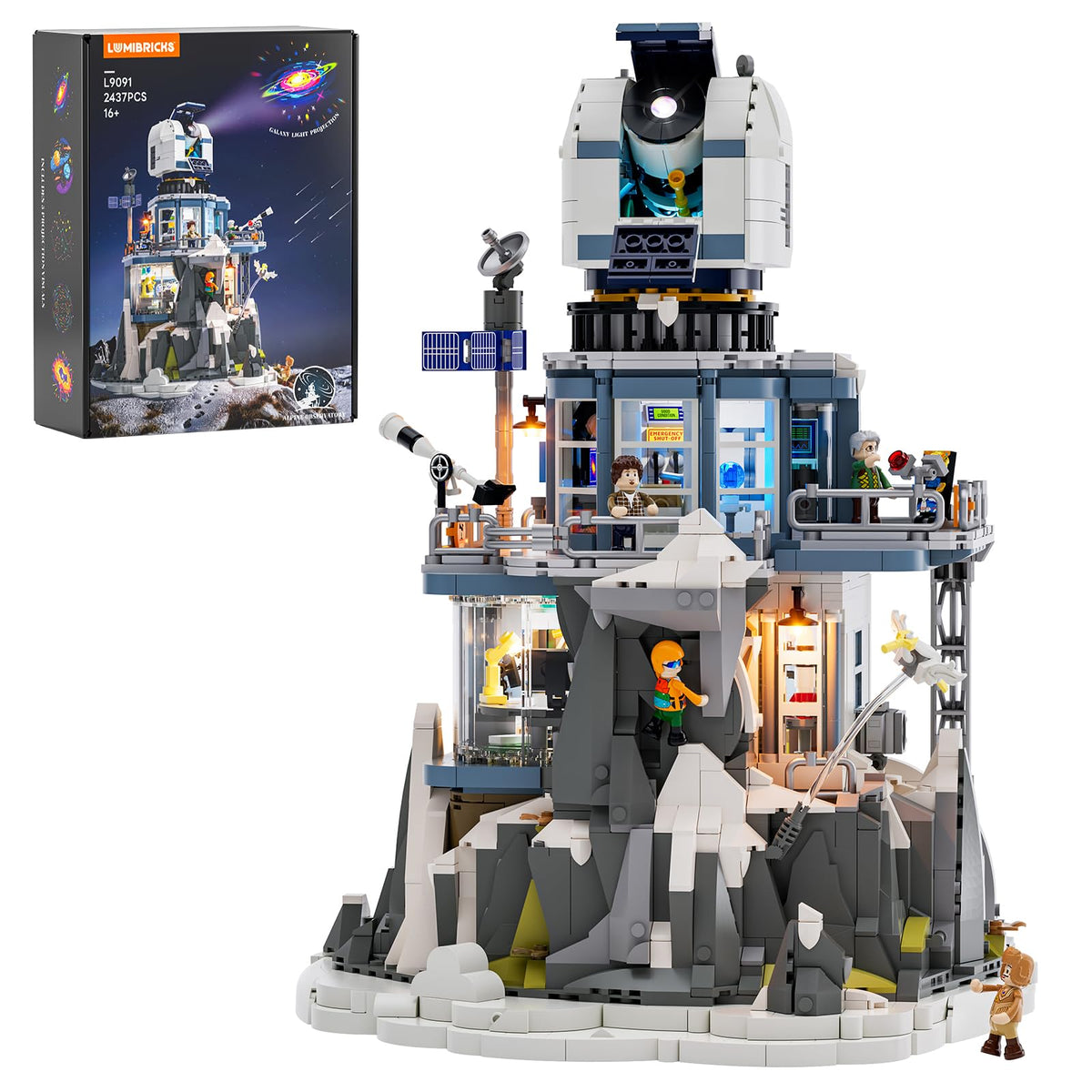 Lumibricks Alpine Observatory dome 360° rotation enables flexible stargazing angles.
