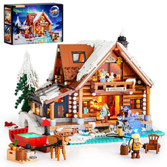 Lumibricks Aurora-Cabin with aurora projection creates a captivating festive display.