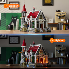 Lumibricks ceiling ornament details capture authentic medieval craftsmanship for display realism.