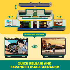 Lumibricks road scene offers modular setups for diorama play.