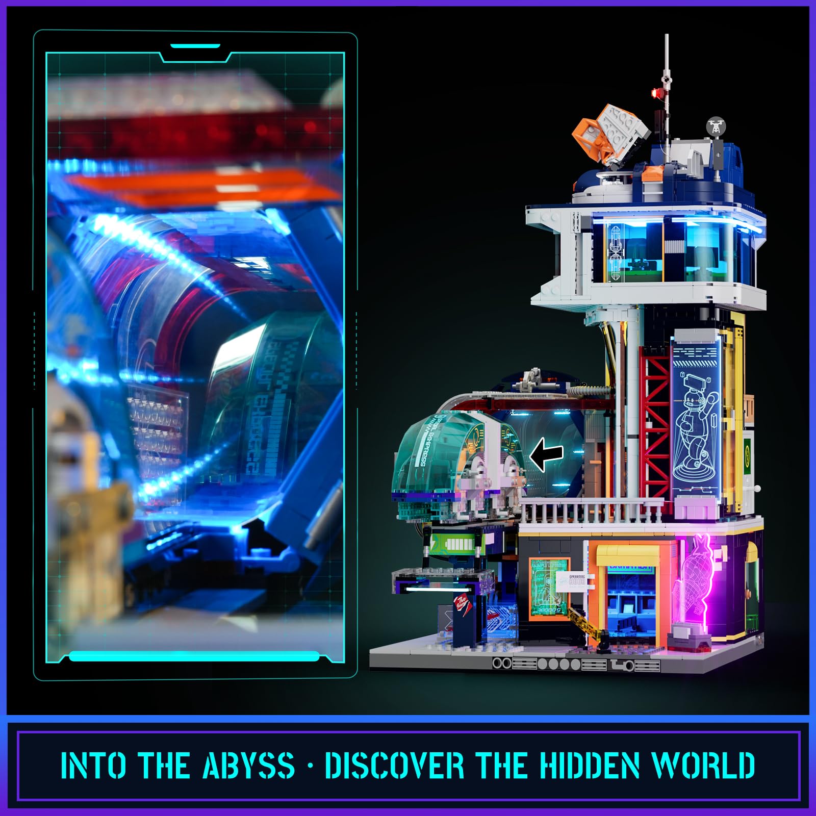 Lumibricks cyberpunk security checkpoint entrance adds authentic storytelling detail