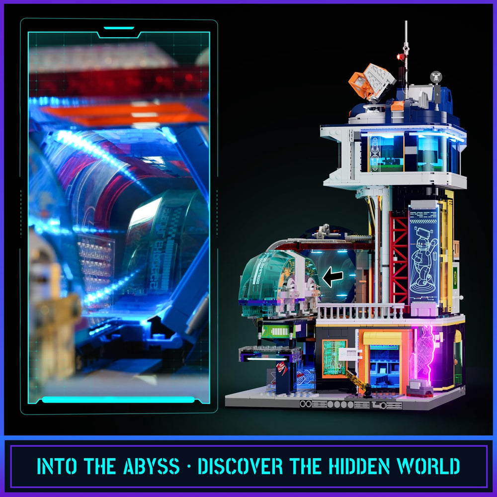 Lumibricks cyberpunk security checkpoint entrance adds authentic storytelling detail