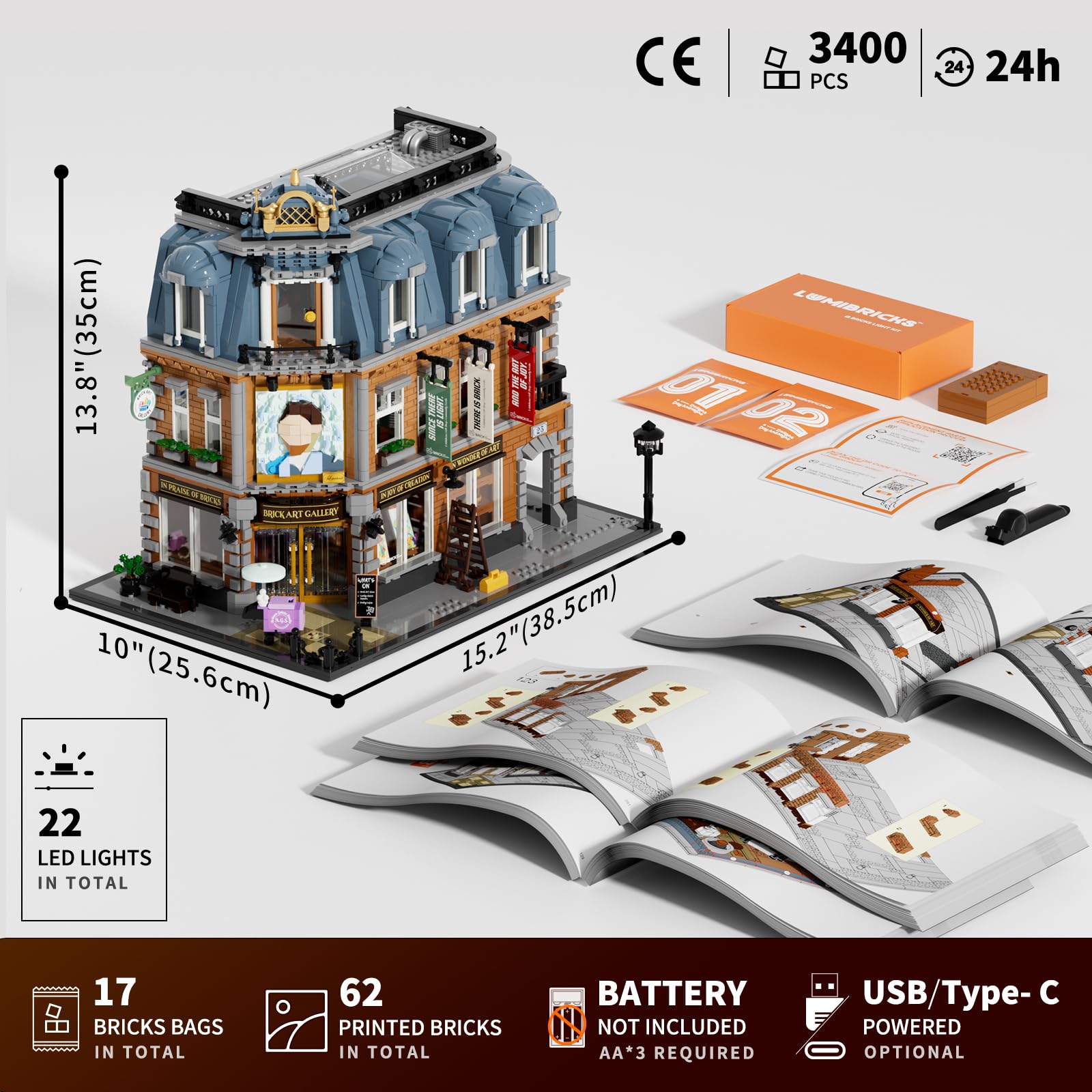 Lumibricks exterior street stalls and ice cream truck create charm