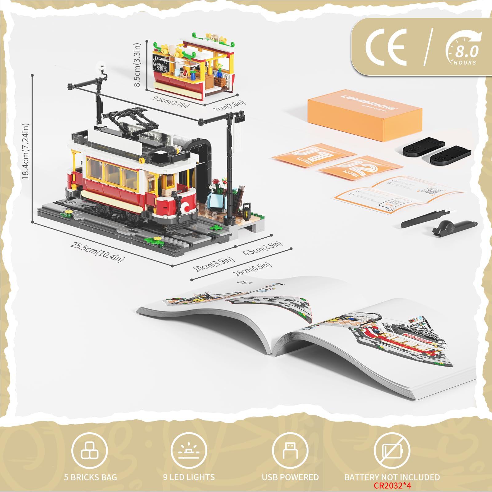 Lumibricks Heritage track assembly demonstrates smooth rails for scalable layouts.