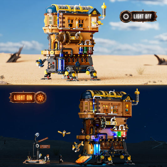 Lumibricks Mecha-Alchemist articulated legs in motion for dramatic tabletop setups.