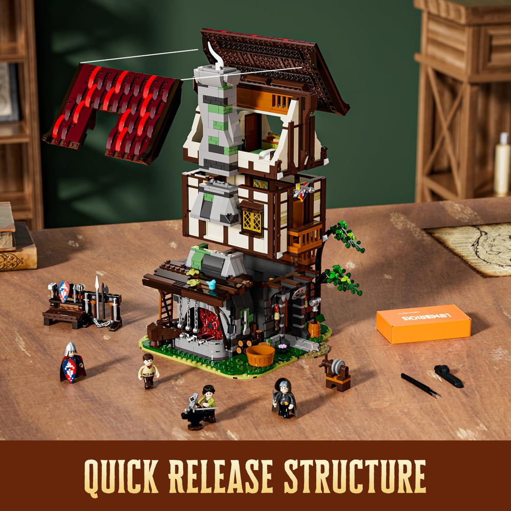 Lumibricks Medieval Forge House LED lights panel with five strings for realism