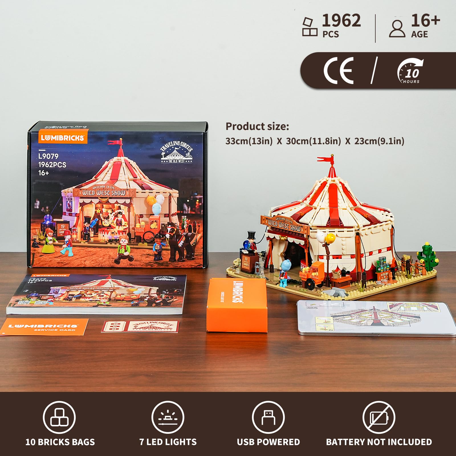 Lumibricks open sides provide easy access to the interior diorama