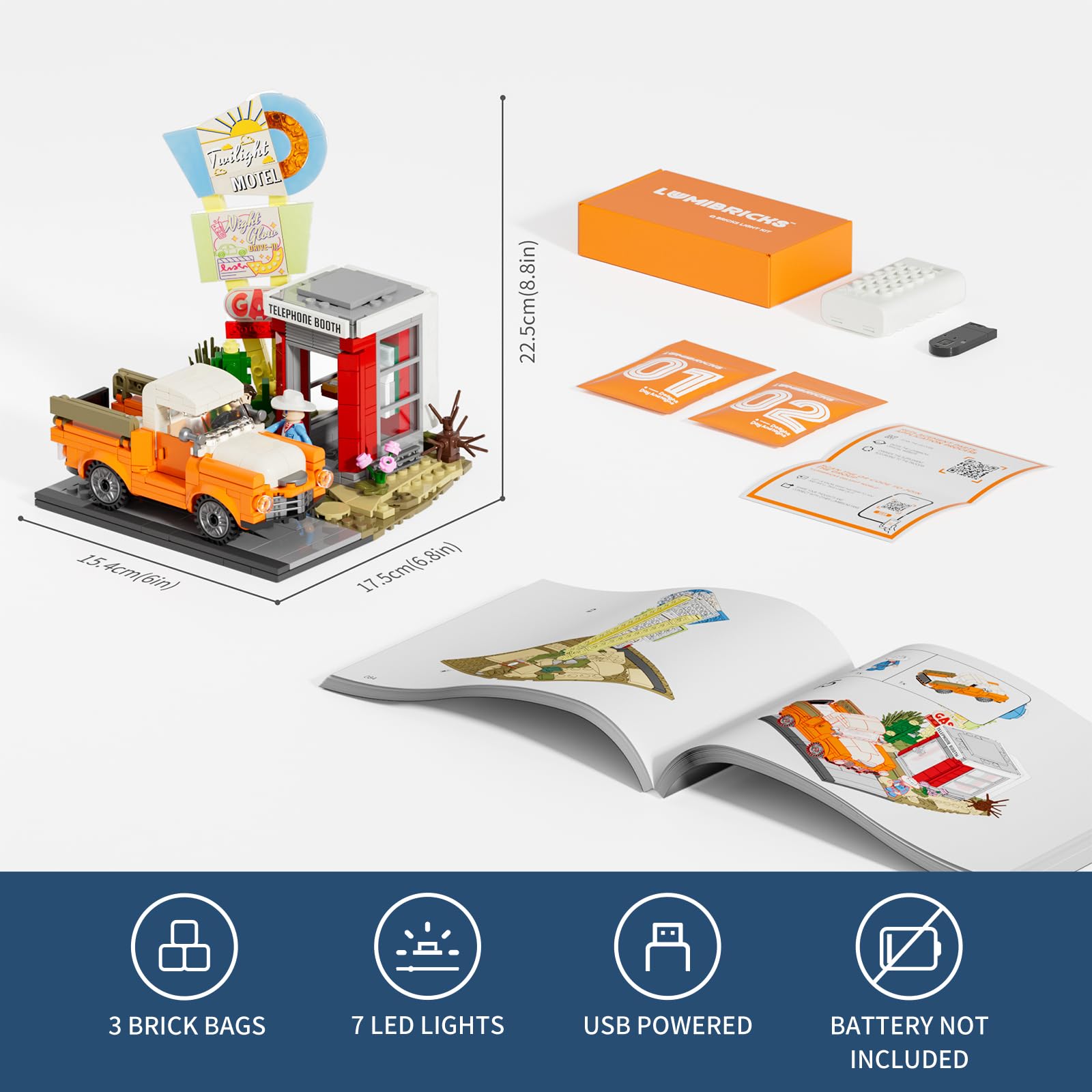 Lumibricks road series collection pairs with other sets for extended adventures.