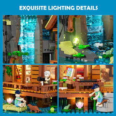 Lumibricks Second-floor Interior: desk, bed couch, and viewing platform details