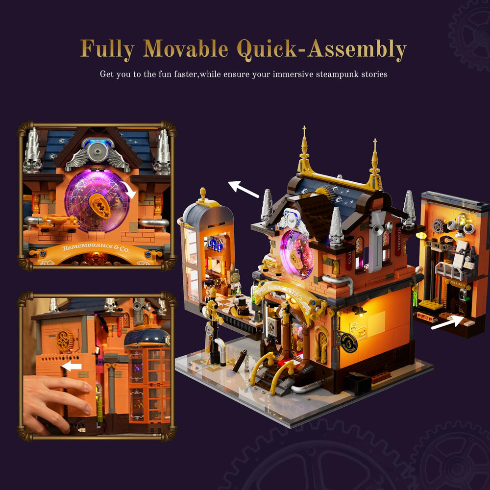 Lumibricks Steampunk Memory Magic Shop minifigures bring narrative to life