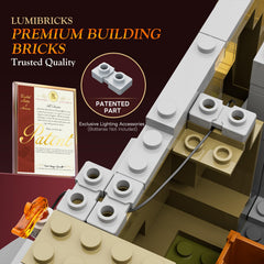 Lumibricks two-layer structure with detachable modules supports varied building experiences.
