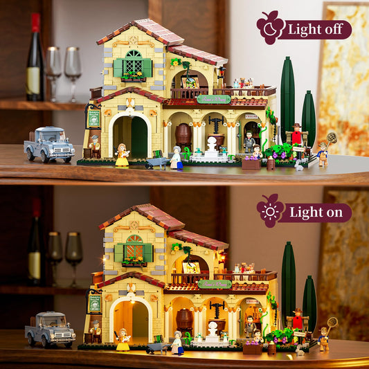 Lumibricks winemaking scenes highlight realistic vineyard-to-table storytelling for collectors.