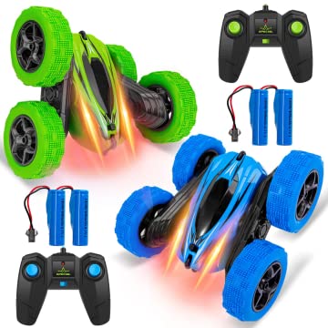 Lumiparty RC stunt car 360-flip action captures impressive stunts for exciting sessions.