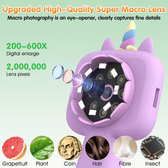 Lumiscp LED illumination with adjustable levels ensures bright observations.