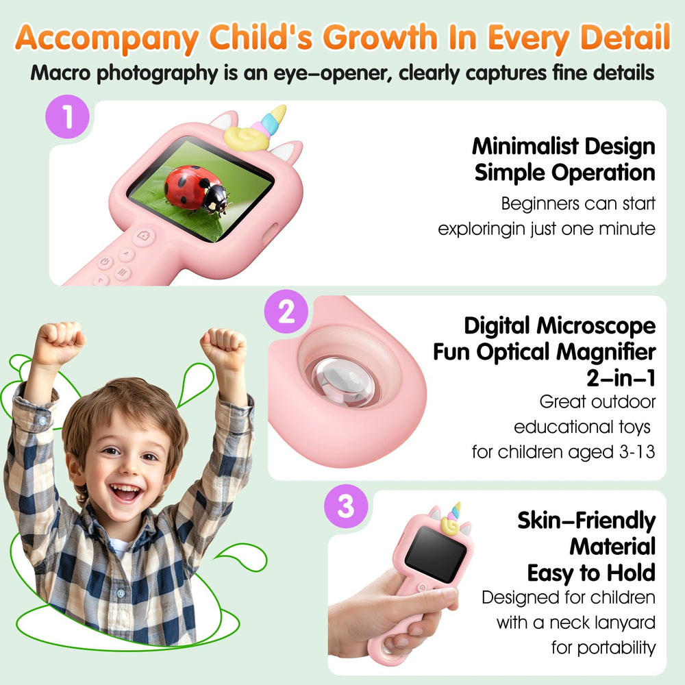 Lumiscp portable unicorn cover and neck strap for safe outdoor adventures.
