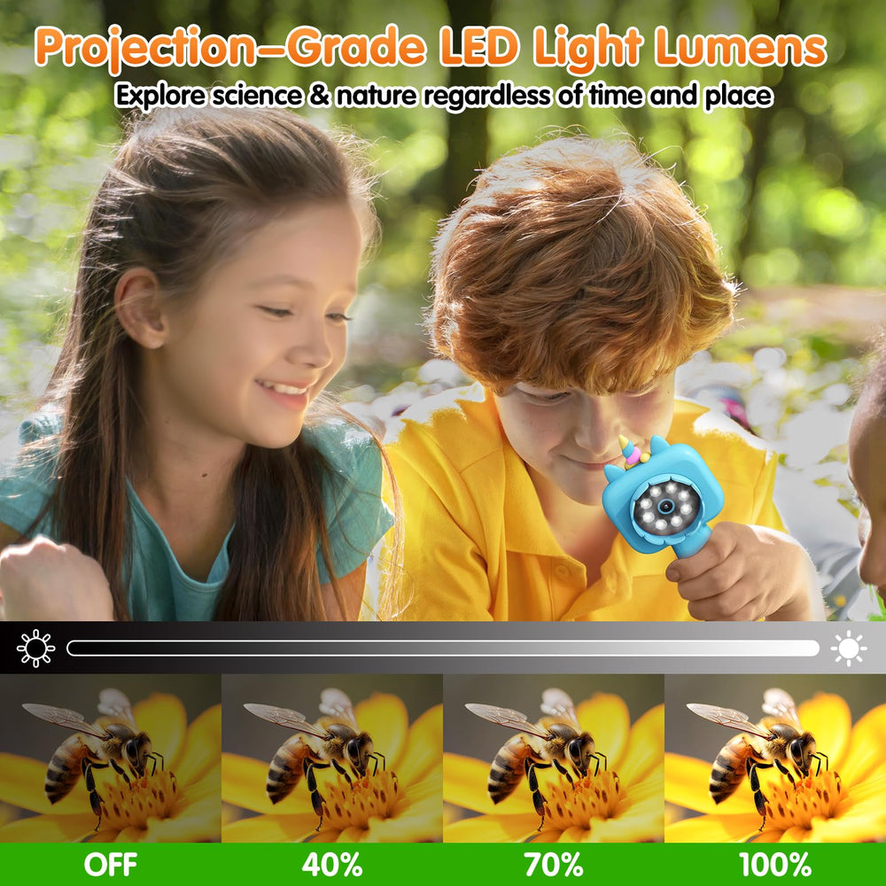 Lumiscp USB connectivity lets you share discoveries on a PC with family