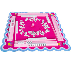 LUMIVIA set of four pink racks fits cleanly on tabletops.