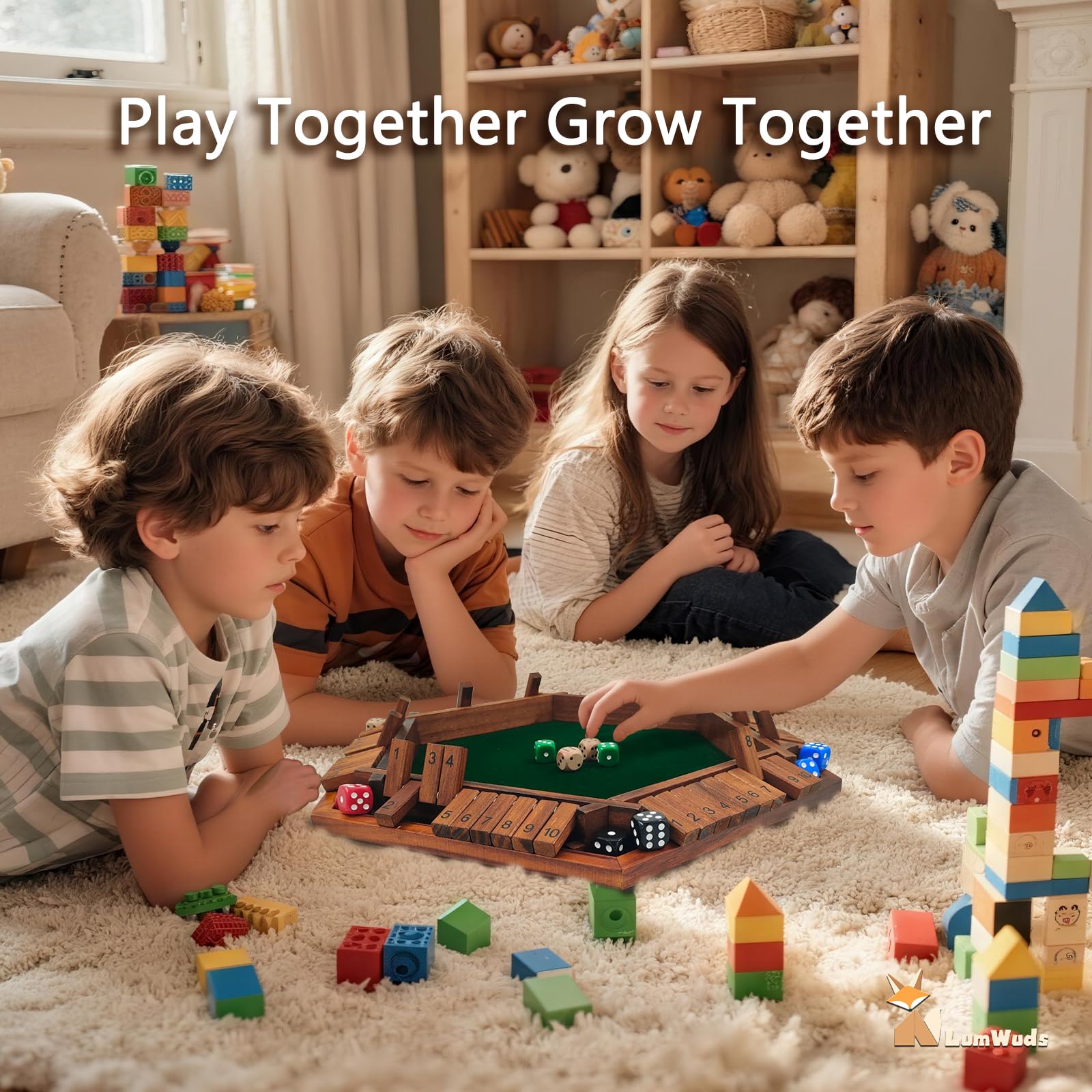 LumWuds Shut The Box ideal for family nights and gatherings.