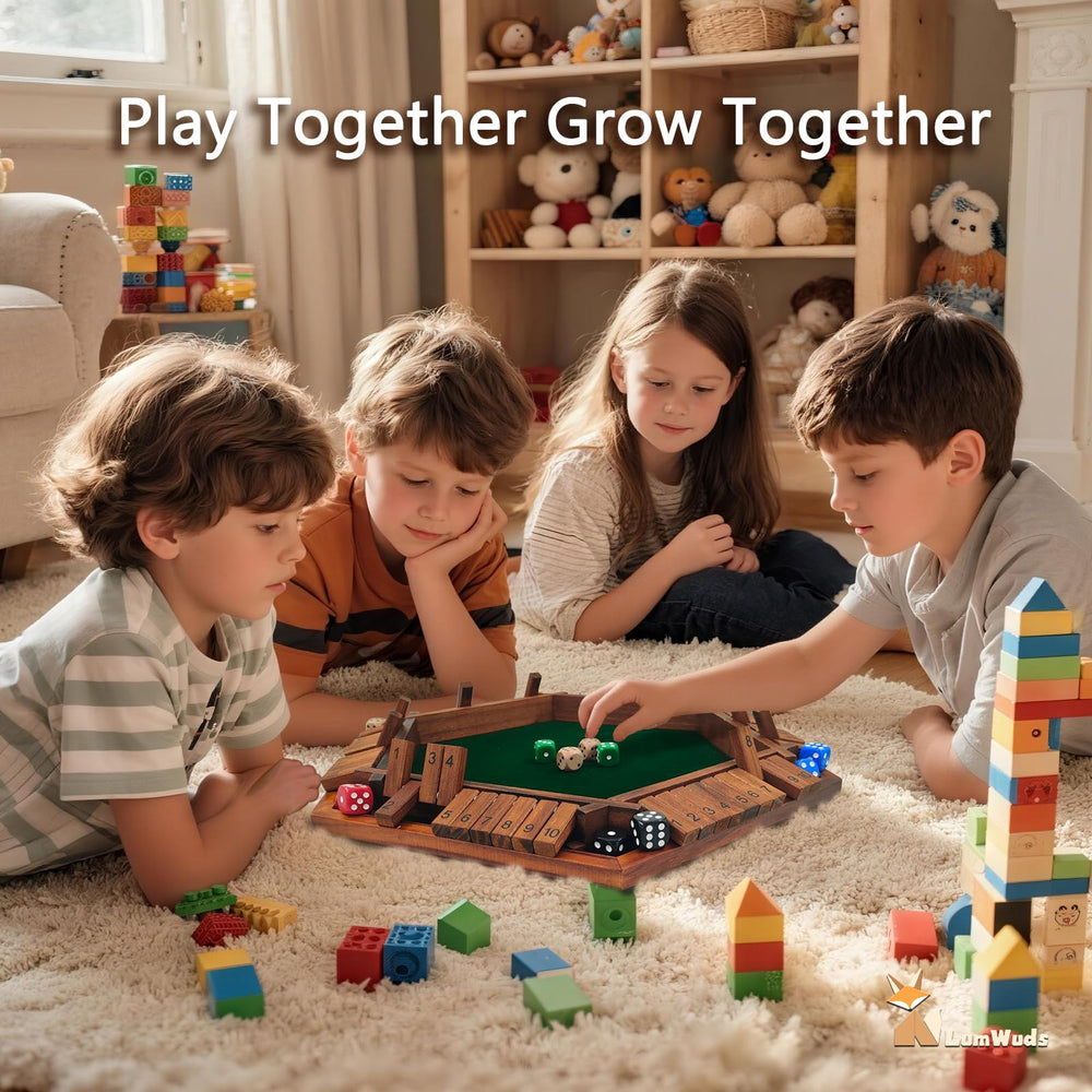 LumWuds Shut The Box ideal for family nights and gatherings.