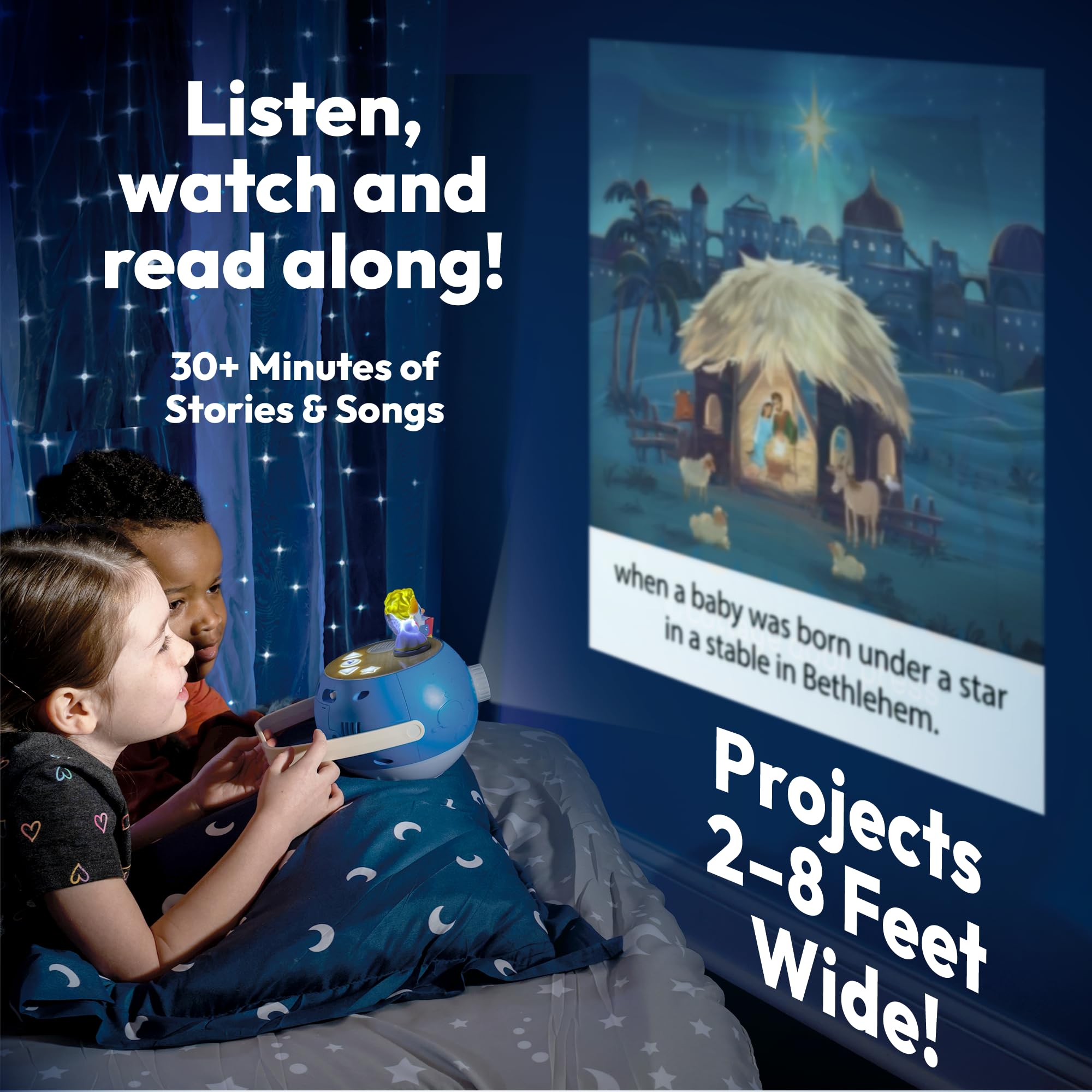 Luna Storytime Angel Figurine: Three Stories of Courage visuals with uplifting narration for resilience.