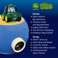 LUNA STORYTIME Animated farm projections light up the wall for imaginative play.