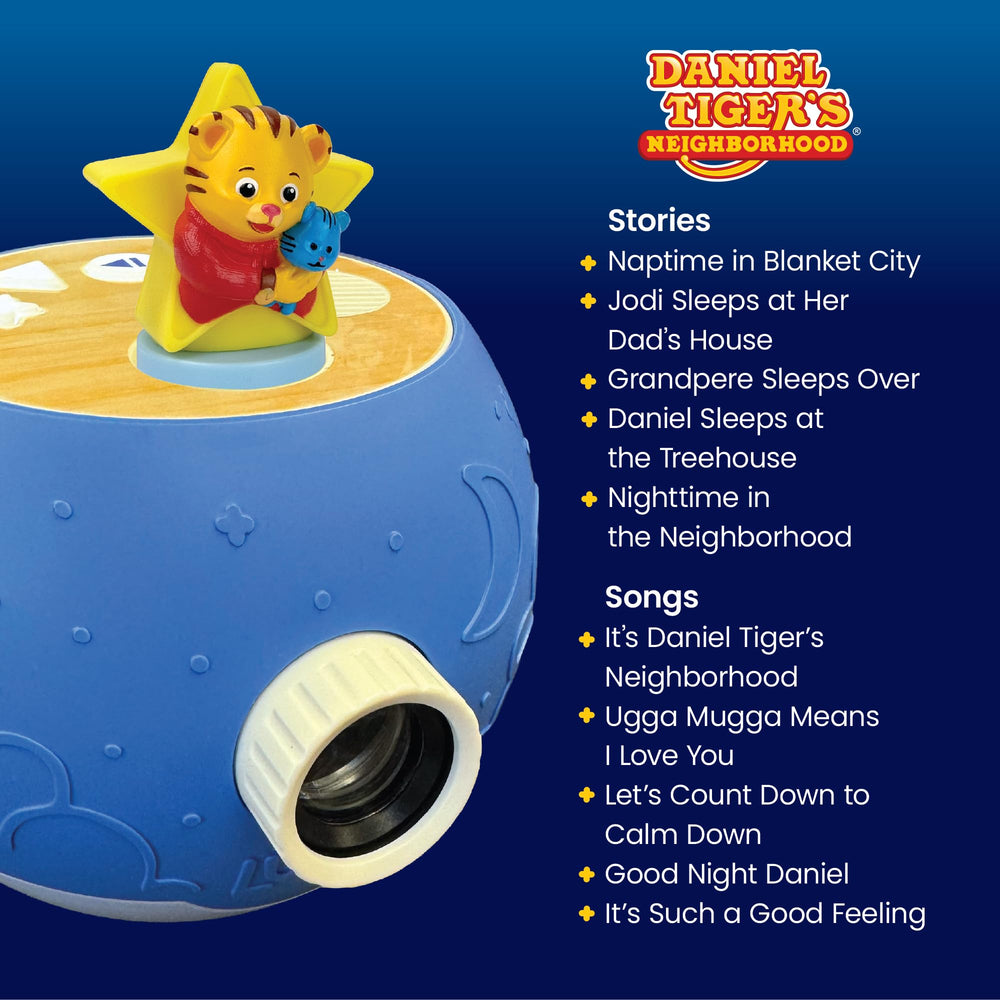 LUNA STORYTIME night light with auto-off for easy bed routines.