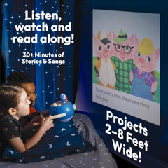 Luna Storytime nightlight with soft glow and calming music for bedtime.