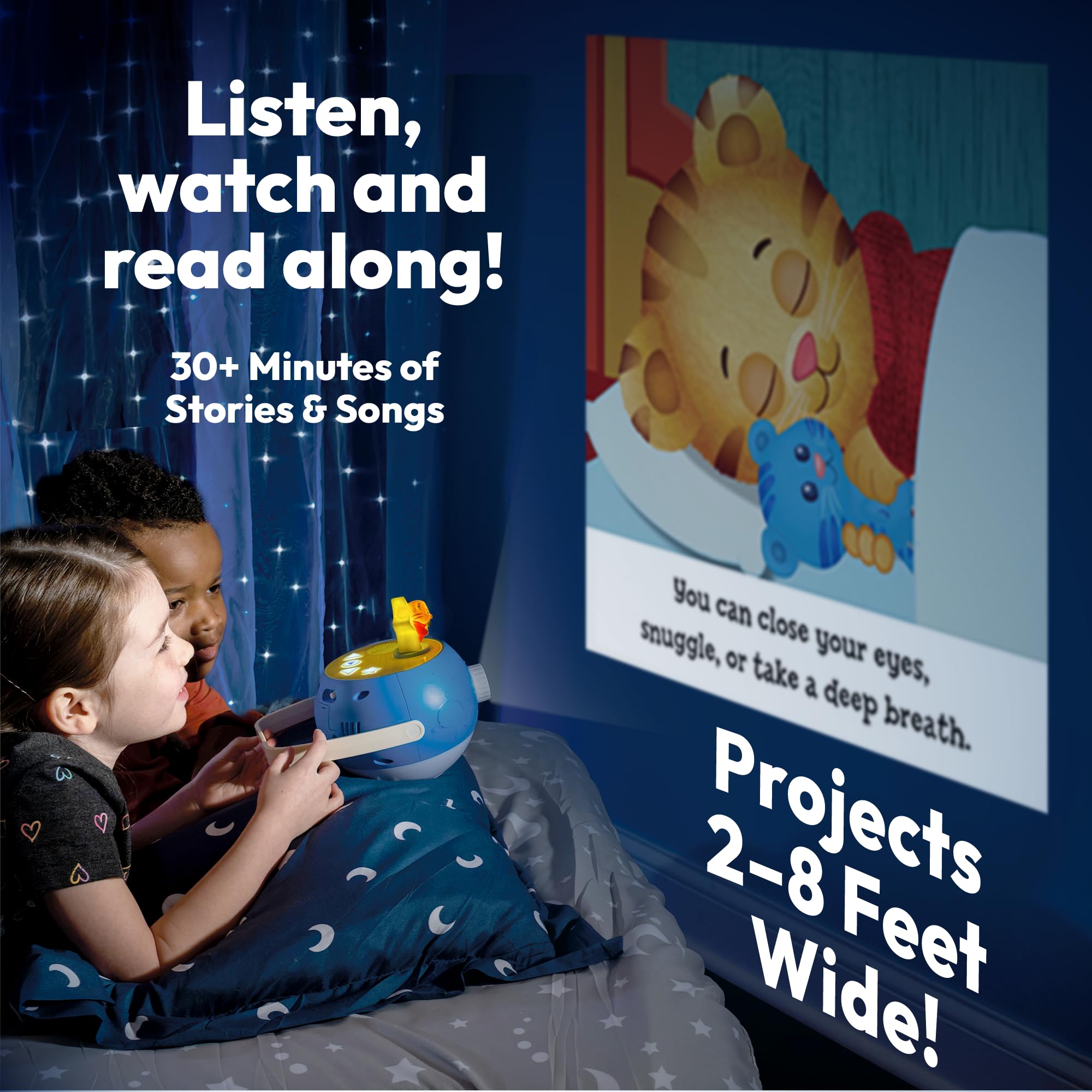 LUNA STORYTIME Owl nightlight with calming music for bedtime.