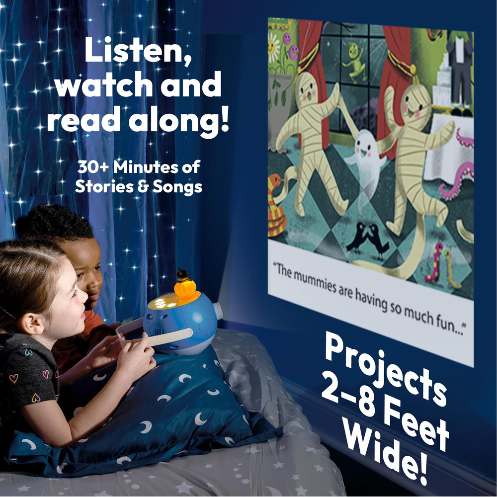 Luna Storytime soft-glow nightlight creates a soothing bedtime ambiance.