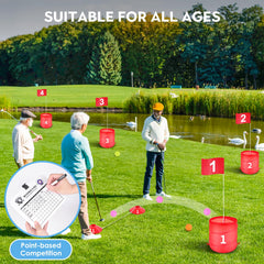 Lunalazeo flag sticks and targets for clear backyard aiming.