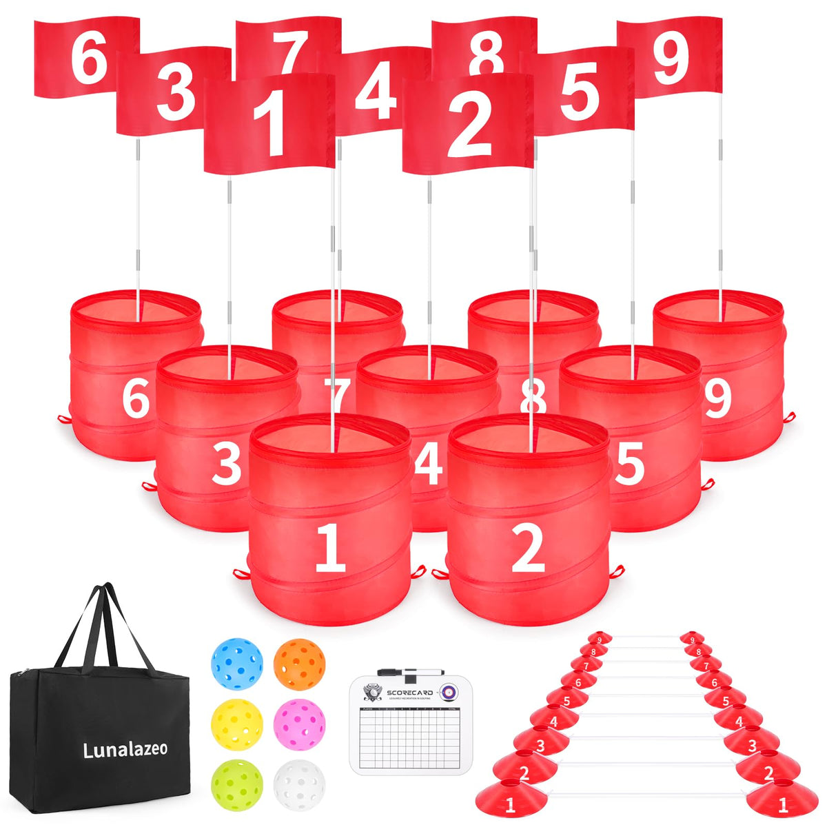 Lunalazeo golf bucket backyard setup for quick, portable fun.